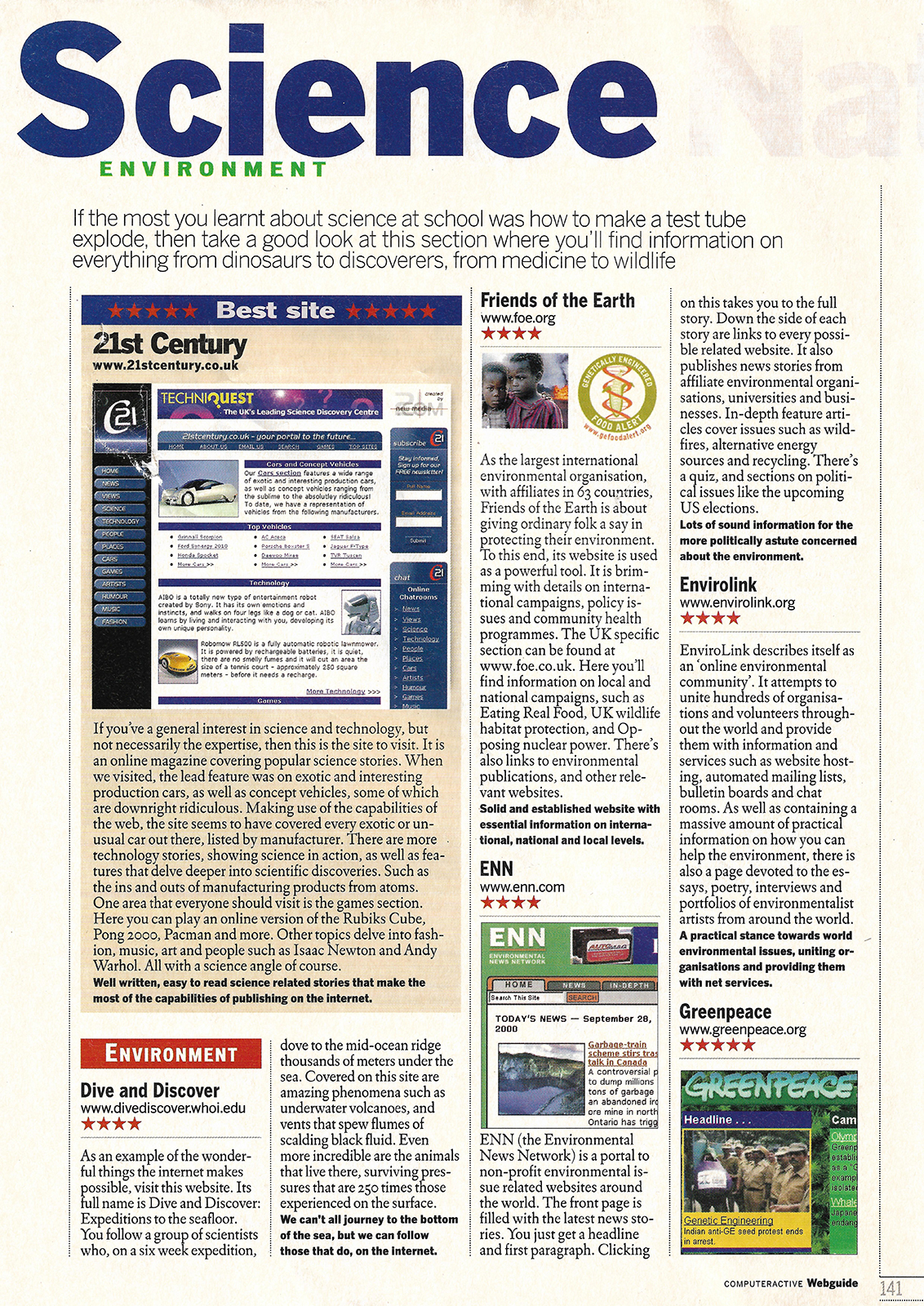 21stcentury.co.uk Computer Active Web Guide Review